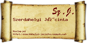 Szerdahelyi Jácinta névjegykártya